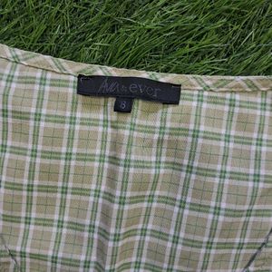 Green Plaid Crop Top