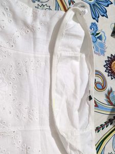 Chic White Broderie Anglaise Corset Top