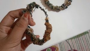 Boho Fabric Hoop Earrings