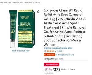Acne Spot Treatment - Reduce Size in 6 Hours