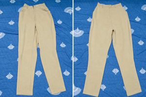Classic Beige Straight Leg Trousers