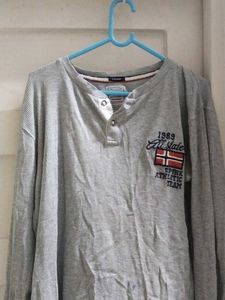 waffle-knit long-sleeve Henley top