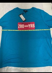 VeroModa Curve Tarquoise Graphic Oversize T-Shirt