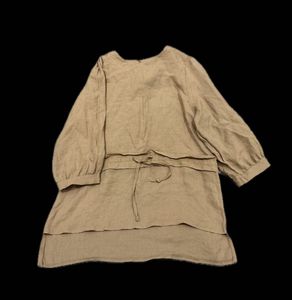 Linen Blend Tunic Top