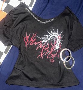 Edgy Detail Graphic Tee