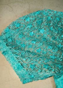 Stunning Teal Lace Tiered Midi Dress
