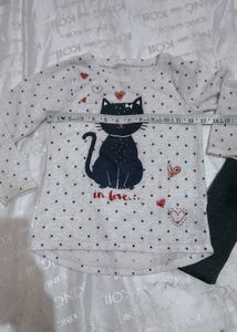 Very Cute N Beautiful Cate Top With Leggings