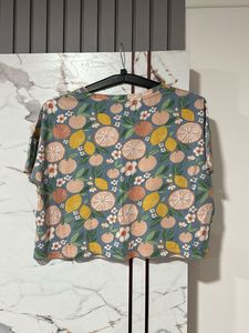 Ginger Feeling Fresh Fruit Print T-Shirt, Bust- 34