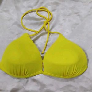 Bright Yellow Bikini Top