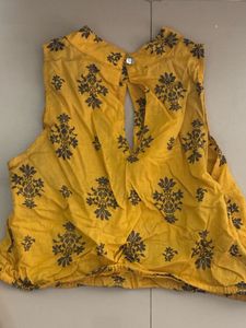 Yellow Printed Lehenga Choli Set