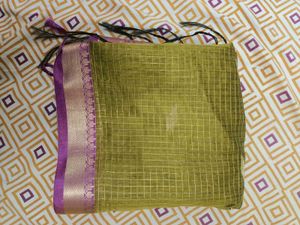 Elegant Olive Green Saree