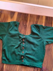 Emerald Green Textured Blouse