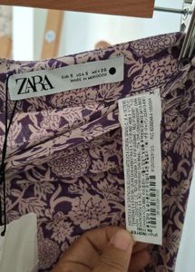 Zara Floral Print Midi Skirt