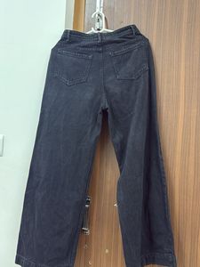Stylish Wide Leg Dark Wash Jeans
