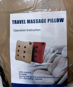 Electric Vibrating Travel Massage Pillow For Neck
