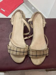 Chic Plaid Strap Sandals