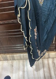 Embroidered Teal Kurta