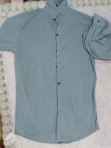 Sea blue cotton Shirt