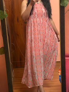 Boho Maxi Dress - Coral Print💗
