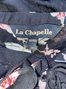 Black Floral Sheer Blouse | top