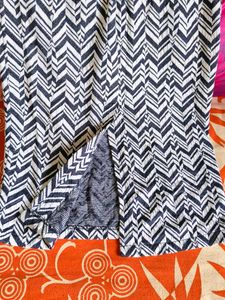 Black  and White Chevron Pattern Pants