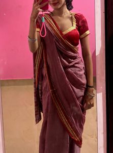 mauve soft, elegant saree