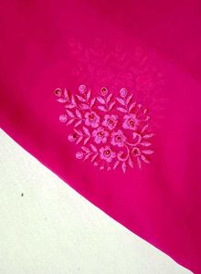 Elegant Pink Saree with Gold Lace