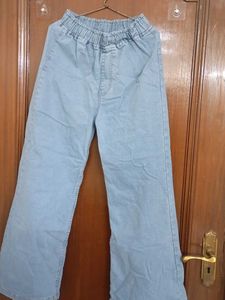 Light Wash Wide Leg Denim Pants