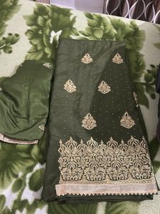 Green Embroidered Salwar Suit Set