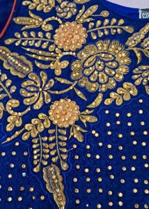 Royal Blue Embroidered dress