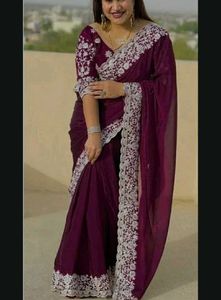 classy  look heavy work  blouse designer sarees