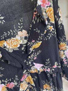 black cotton girly sweet top