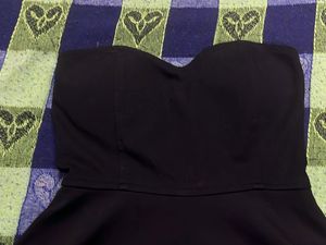 Black Strapless Padded Mini Dress