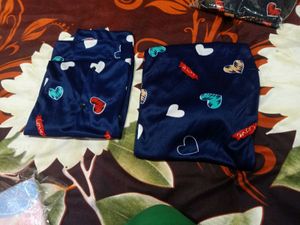 Cute Heart Print Pajama Set