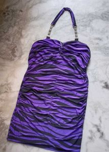 imported New fancy Striking Zebra Print Mini dress