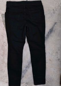 Black Jogger Jeans with Drawstring