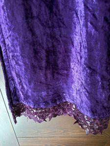 Purple Velvet Kurta