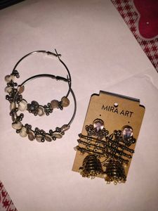 Boho Hoop Earrings & Jhumka Earring