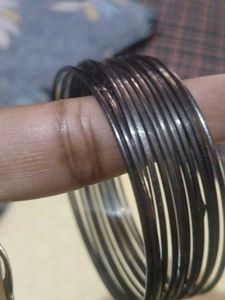 Minimalist Gun Metal Bangles Set