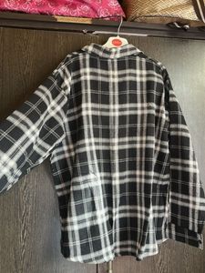 Black &amp; White Plaid Long Sleeve Shirt