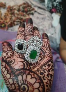 3 Designer Cocktail Rings Set