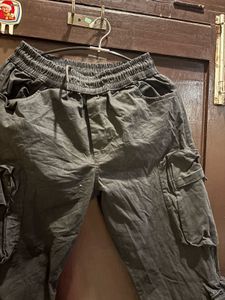 Vintage Style Cargo Pants Low Waist