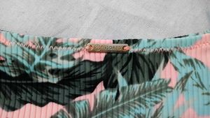 Tropical Leaf Print Bikini Bottom