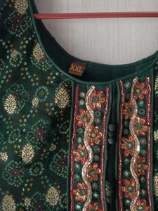 Beautiful Green Bandhani Print Lehenga Choli