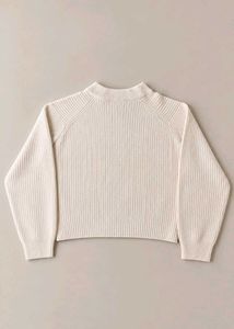 RIBBED MOCK NECK SWEATER