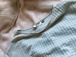 Pinteresty Textured Sea Green Top🐚