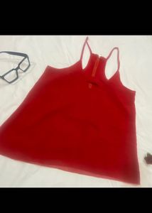 Vibrant Red Spaghetti Strap Top