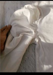 White Puff Sleeve Top