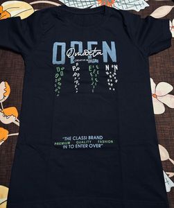 Women's Casual Navy Blue Graphic Printed Size (S)