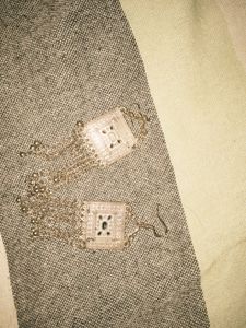 Silver-Tone Ethnic Statement Earrings ✨